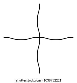 Wavy, zig-zag, criss-cross grid pattern