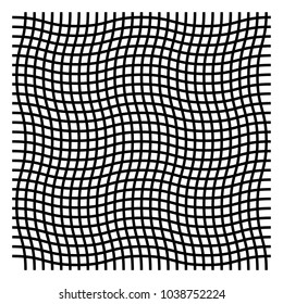 Wavy, zig-zag, criss-cross grid pattern