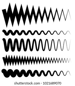Wavy, zigzag, criss-cross lines