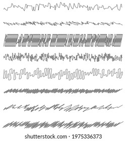 Wavy, zig-zag, criss-cross lines, stripes vector element