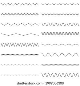 Wavy, zig-zag, criss-cross lines, stripes vector element