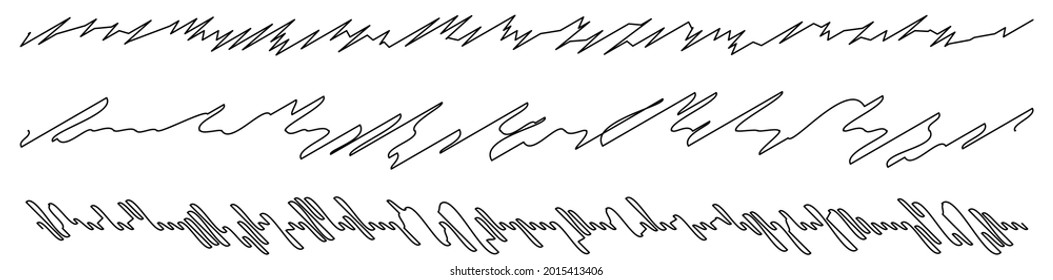 Wavy, zig-zag, líneas cruzadas cruzadas, elementos vectoriales de rayas