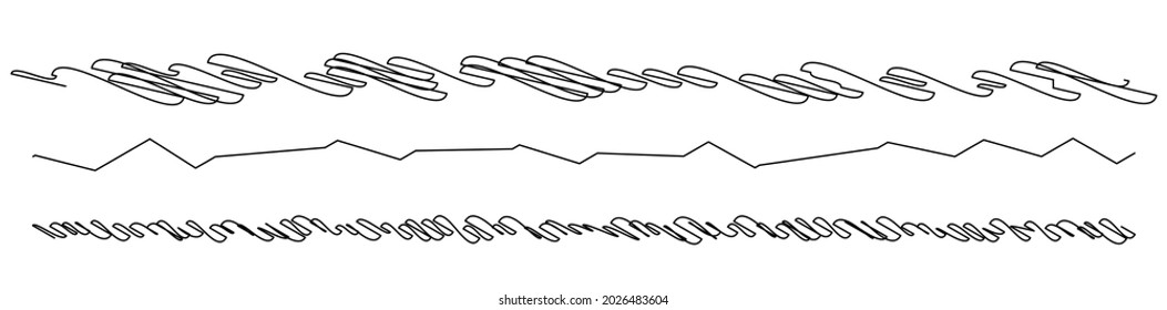 Wavy, zig-zag, líneas cruzadas cruzadas, elementos vectoriales de rayas