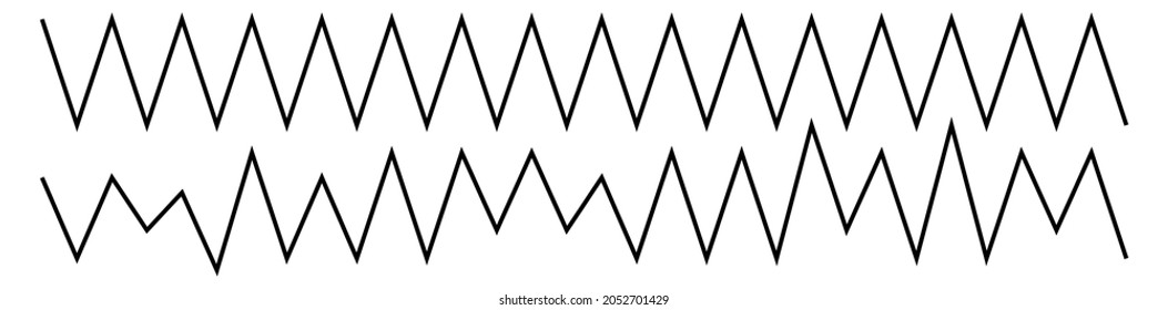 Wavy, zig-Zag, knusprige Kreuzung, Streifen, Vektorelement