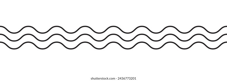 Wavy, zig-zag, criss-cross lines, stripes vector element. waving line.