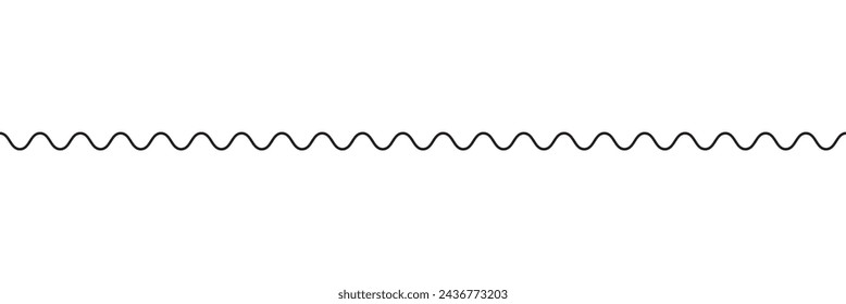 Wavy, zig-zag, criss-cross lines, stripes vector element. waving line.