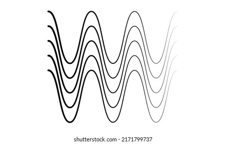 Wavy, zig-zag, criss-cross lines. Waving stripes