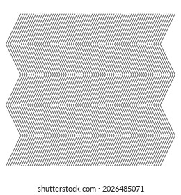 Wavy, zig-zag, criss-cross, waving lines geometrical element. vector