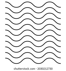 Wavy, zig-zag, criss-cross, waving lines geometrical element. vector