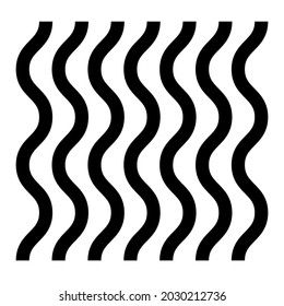 Wavy, zig-zag, criss-cross, waving lines geometrical element. vector