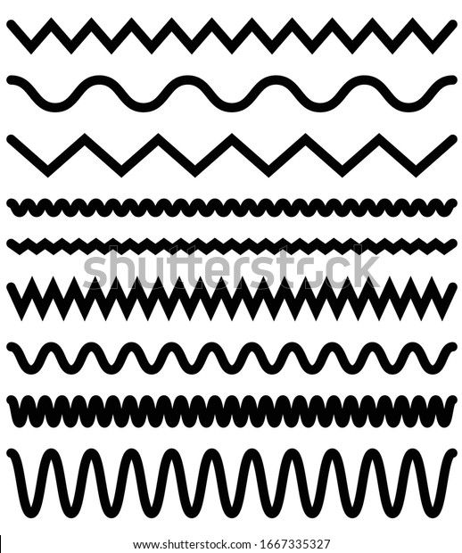 Wavy,\
zig-zag, distorted lines. Horizontal line\
dividers