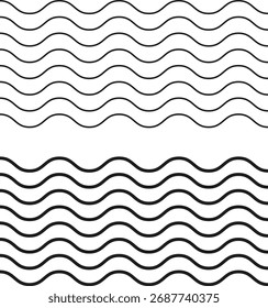 Elemento de padrão de linha em ziguezague ondulado. Design de contorno em ziguezague de repetição abstrato curvo