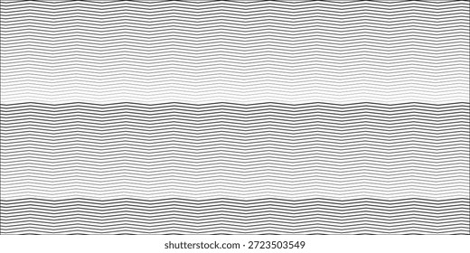 wavy zigzag lines. Black underlines wavy curve zig zag line pattern in abstract style, horizontal line eps 10.