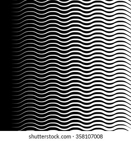Wavy, zigzag lines pattern. Abstract monochrome background for your design. 