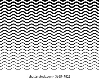 Wavy (zigzag) lines pattern. Horizontally seamlessly repeatable.