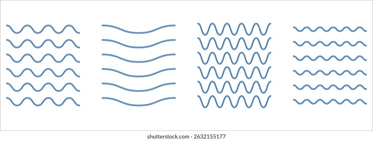 Wavy and zigzag lines pattern with ripples and squiggly strokes. eps 10.