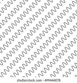 Wavy, zigzag parallel lines repeatable pattern