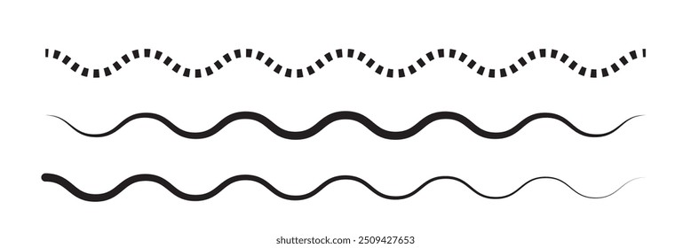 wavy zigzag pattern line illustration