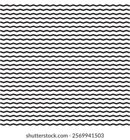 Wavy Zigzag and sinusoidal lines. Set decor, dividers. Isolated vector illustration on white background. Black color.
