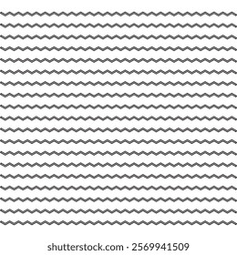 Wavy Zigzag and sinusoidal lines. Set decor, dividers. Isolated vector illustration on white background. Black color.