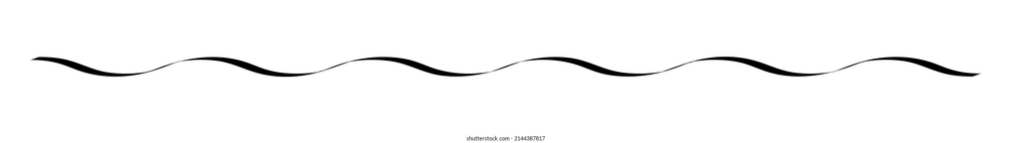 Wavy, zigzag, waving, criss-cross lines stripes, horizontal dividers. Streaks, strips.