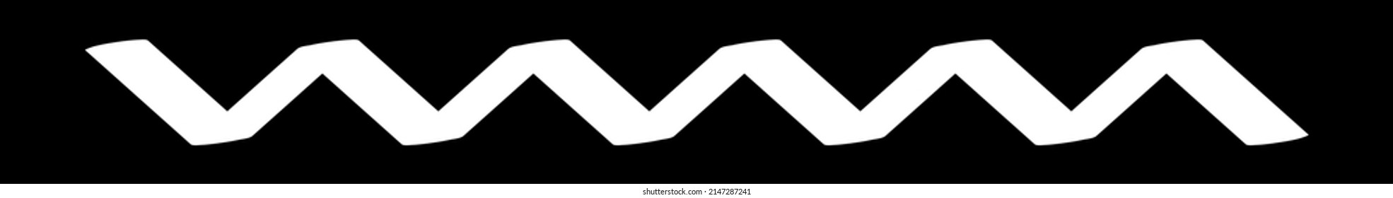 Wavy, zigzag, waving, criss-cross lines stripes, horizontal dividers. Streaks, strips.