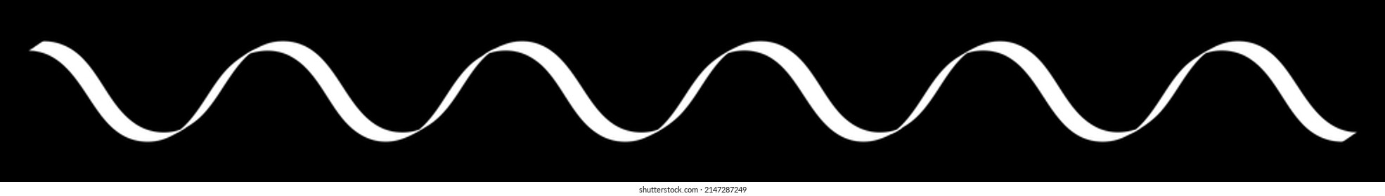 Wavy, zigzag, waving, criss-cross lines stripes, horizontal dividers. Streaks, strips.
