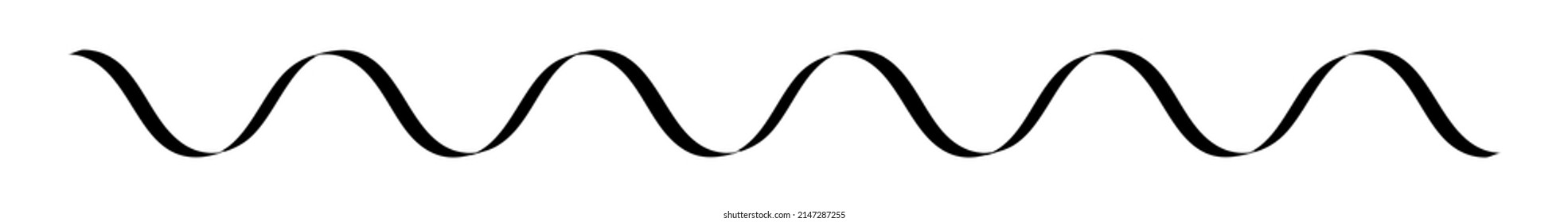 Wavy, zigzag, waving, criss-cross lines stripes, horizontal dividers. Streaks, strips.