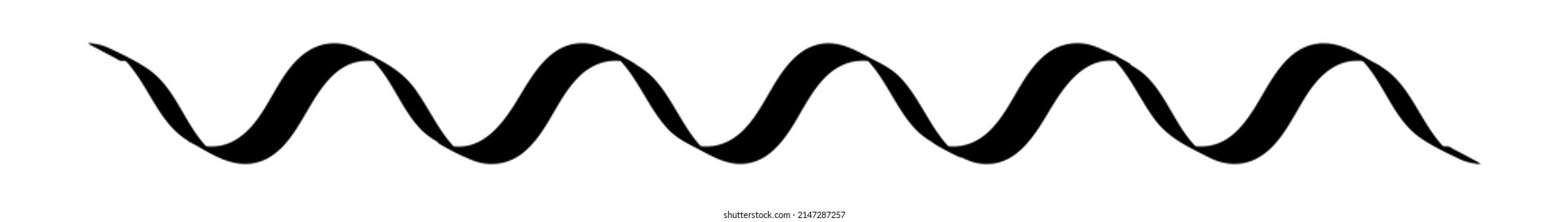 Wavy, zigzag, waving, criss-cross lines stripes, horizontal dividers. Streaks, strips.