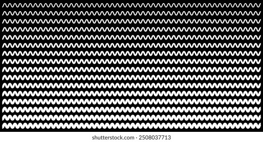 Wavyline  set in abstract style on white background. Decoration element. Geometric design. zigzag line, horizontal line eps 10.