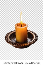 Wax burning candle, realistic flame, flame of burning match, festive birthday candles, flame of different types vector png.