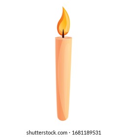 Wax candle icon. Cartoon of wax candle vector icon for web design isolated on white background