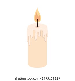 Wax candle light glow fire burn