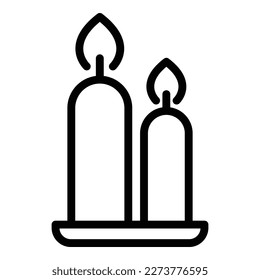 Wax candles icon outline vector. Making artist. Candle factory