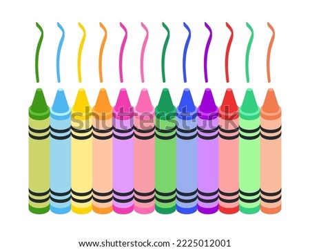 Similar – Image, Stock Photo Rows of colored pen markers on a pastel pink background