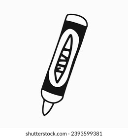 Wax crayon vector Illustration isolated on white