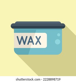 Wax cream jar icon flat vector. Gold stamp. Golden depilation