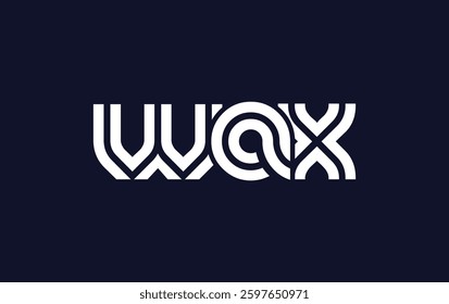 WAX Creative Unique Modern Letter Logo Design. Stylized logo featuring a unique letter design, presenting abstract minimalist aesthetics and modern appeal.
