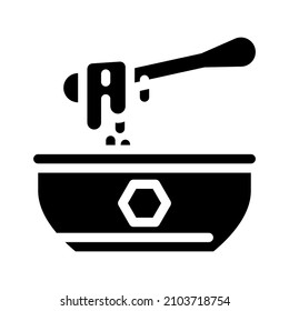 cera para el vector de icono de glifo de depilación. cera para el signo de depilación. símbolo de contorno aislado ilustración negra