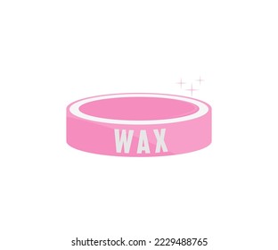 Wax for depilation. Sugar paste or wax honey in a plastic jar logo design. Sugaring. Depilation and beauty concept. Waxing vector design and illustration.
