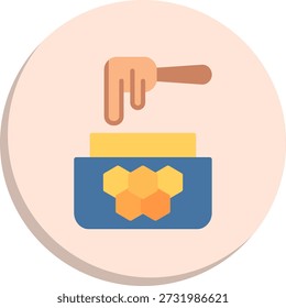 Ícone de estilo de círculo plano de cera