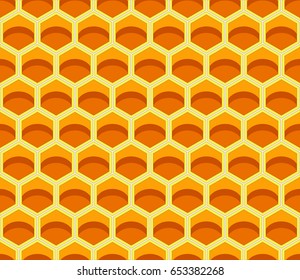 Wax honeycomb. Seamless hexagonal background. Pattern. Vector illustration

 vector