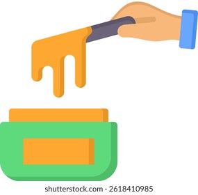 Wax Icon Flat Vector Illustration
