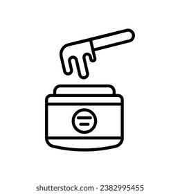 Wax icon isolate white background vector stock illustration