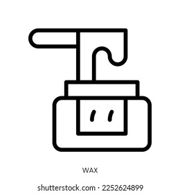 wax icon. Line Art Style Design Isolated On White Background