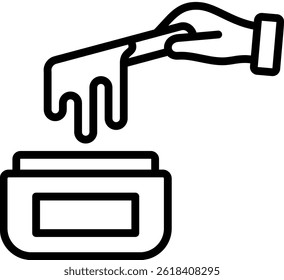 Wax Icon Line Vector Illustration