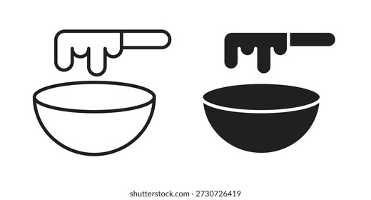 Wax icons for design. Easily editable stroke. Modern flat design.