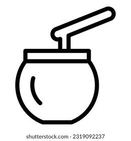 Wax-Glas-Symbol Umrandung Vektorgrafik. Aromatische Depilation. Kerzenwachs