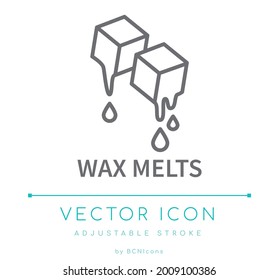 Wax Melts Vector Line Icon. Wax Tarts Outline Symbol.