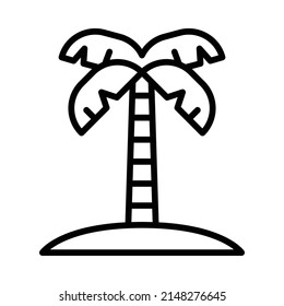 Wax Palm Icon. Line Art Style Design Isolated On White Background